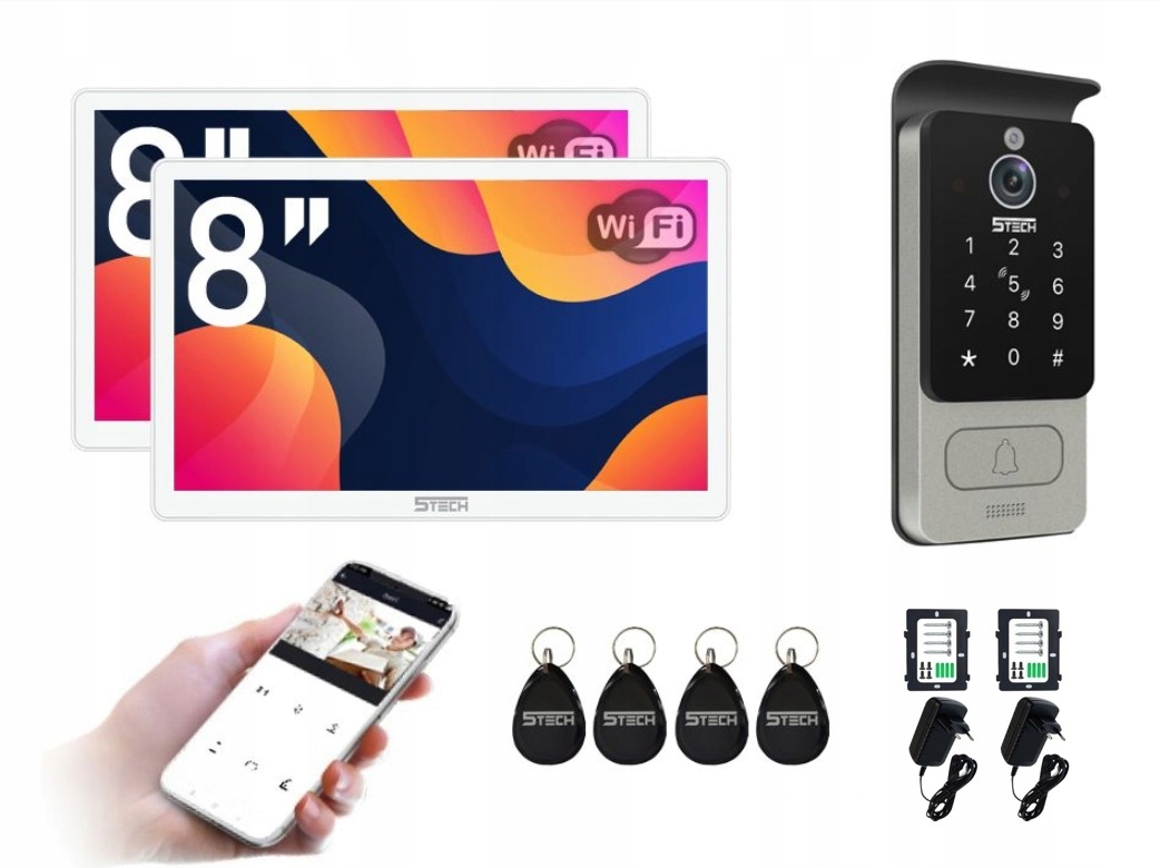 2-žilový digitální WiFi videotelefon Fhd 8" 2xVirgo One PLUS(W)/82228