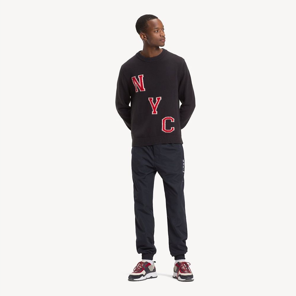 Tommy Hilfiger Bavlněný Grafitový Svetr (L)