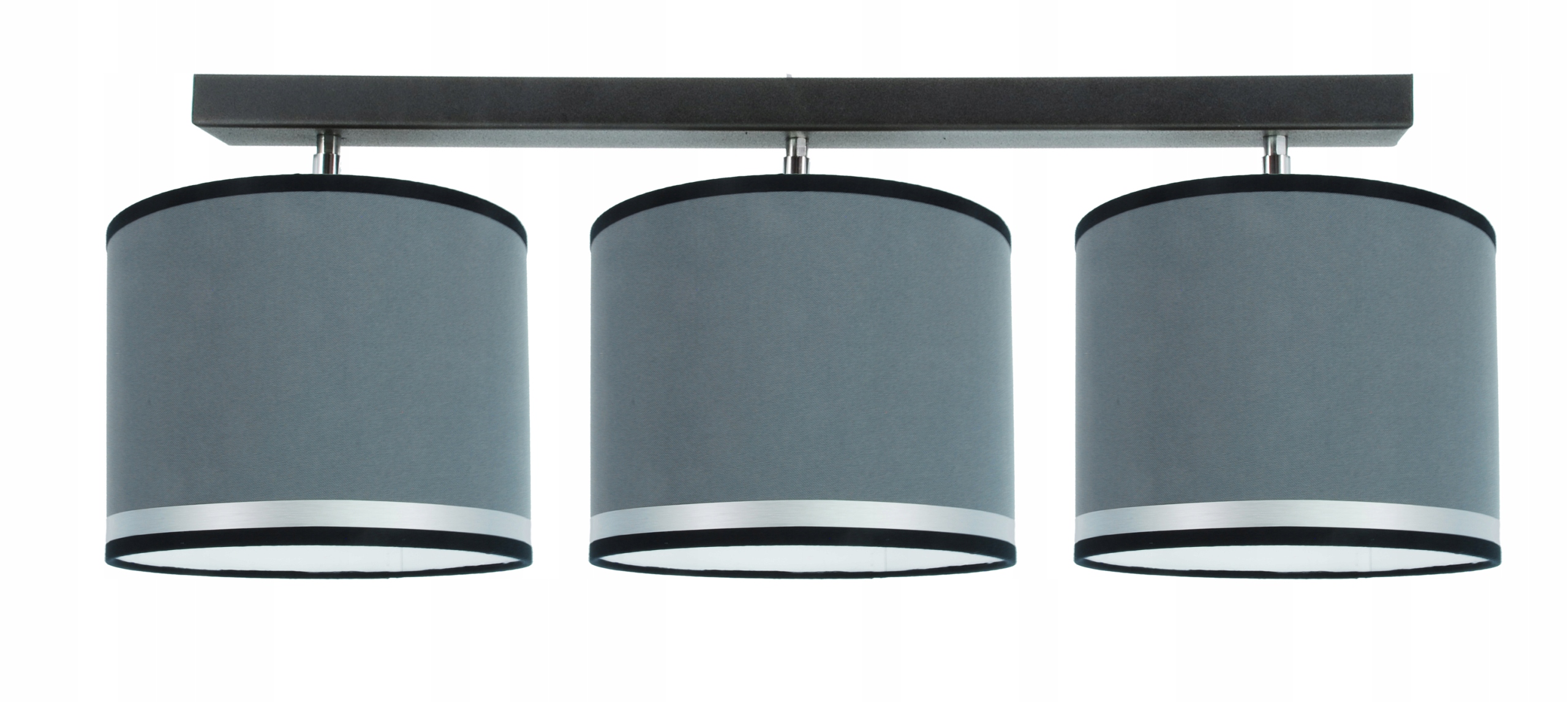 Stropní Svítidlo Trojitá Modern 60 cm Šedá Kulatá Moderní Designové Stínidlo