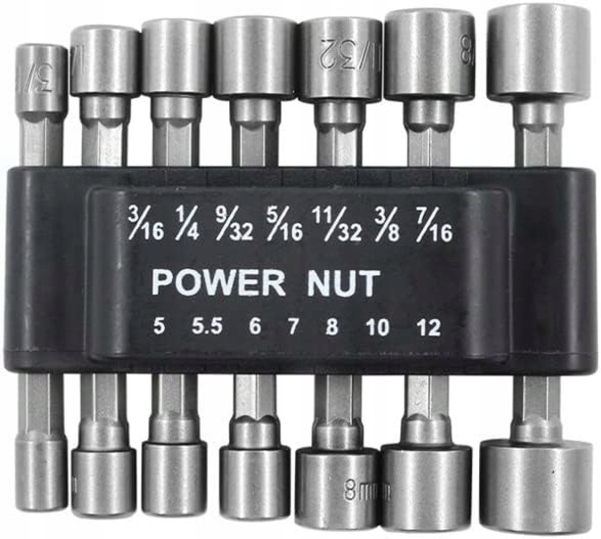 Zestaw 14 Szt Nasadek Do Wkrętarki Metryczne I Calowe 1/4" Hex