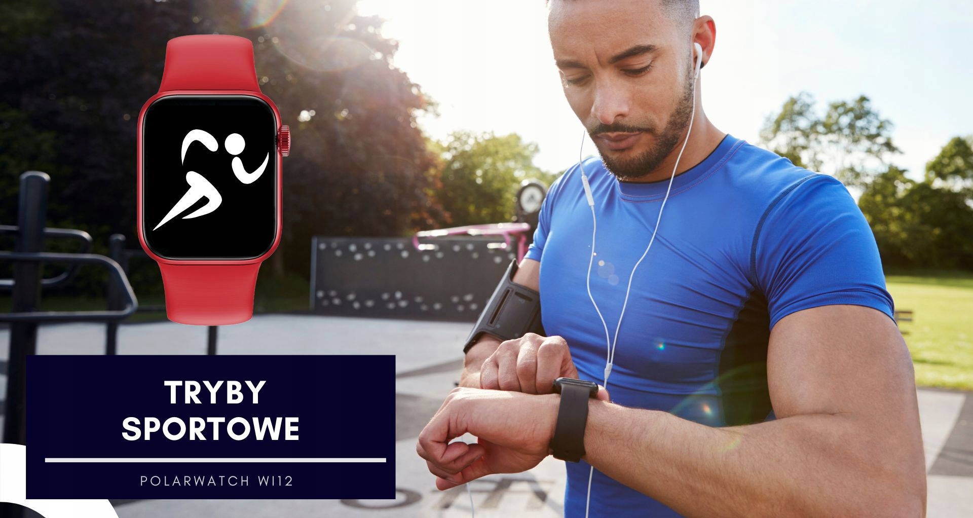 Polarwatch Smartwatch czerwony Wi12 Watchmark Transmisja danych brak