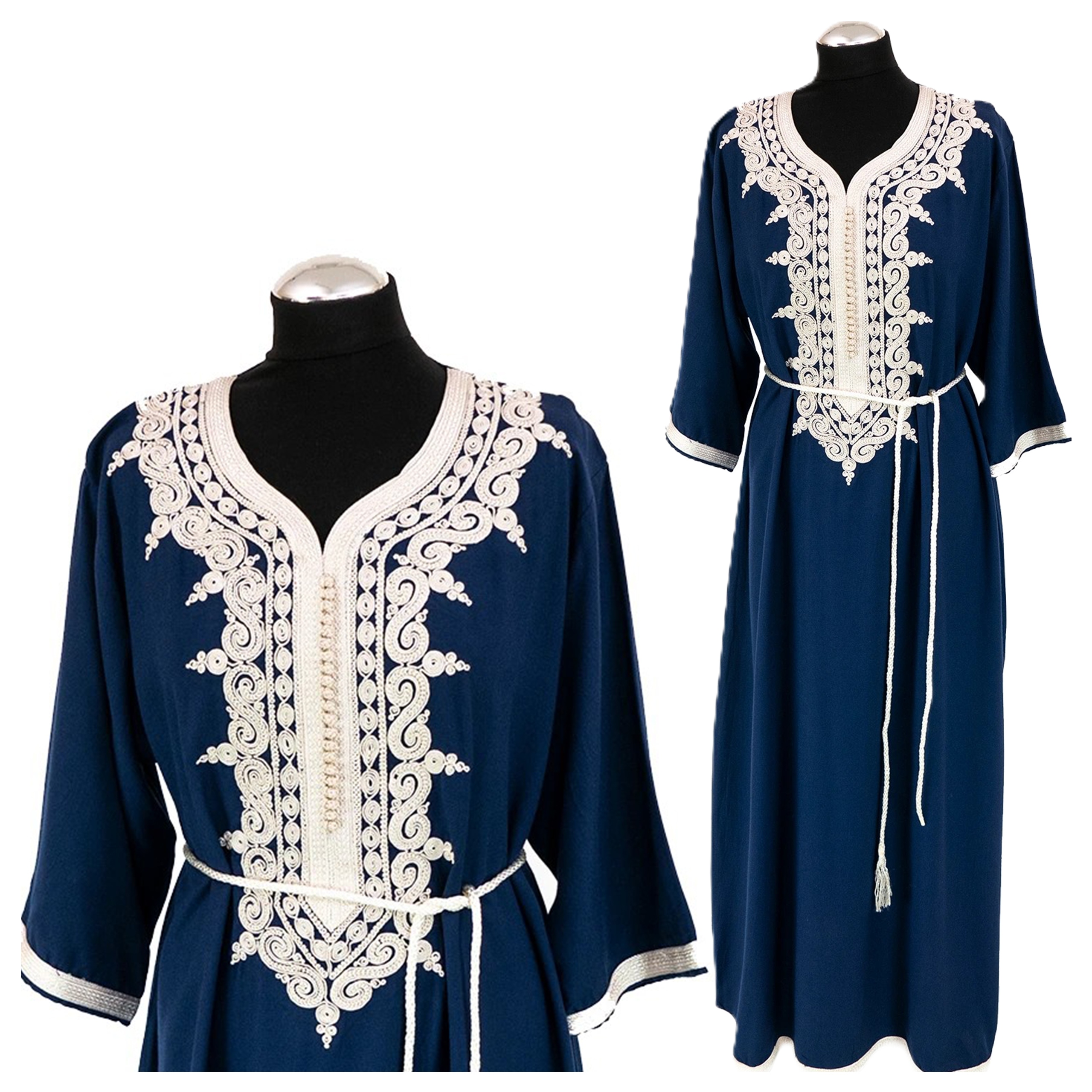 Šaty Letní Dlouhá bavlněná Galabija Orientální Autentická z Maroka