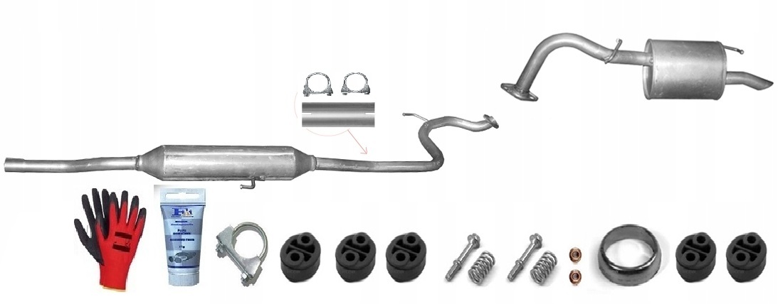 Toyota Yaris 1.3i 16V 64kW (2005-11/2008) sada tlumičů výfuku bonus