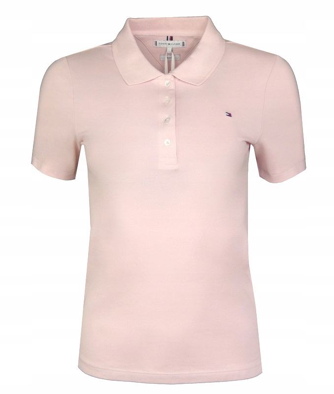 Tommy Hilfiger, dámské polo, Slim, růžové, Xs
