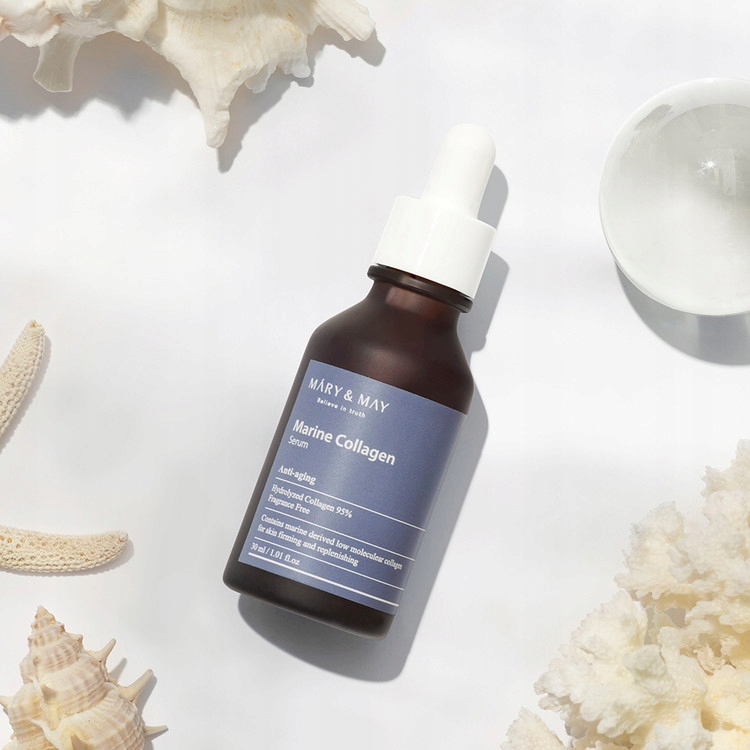 Mary&May Marine Collagen Serum, 30 ml - Nawilżająco-ujędrniające serum do twarzy — 4
