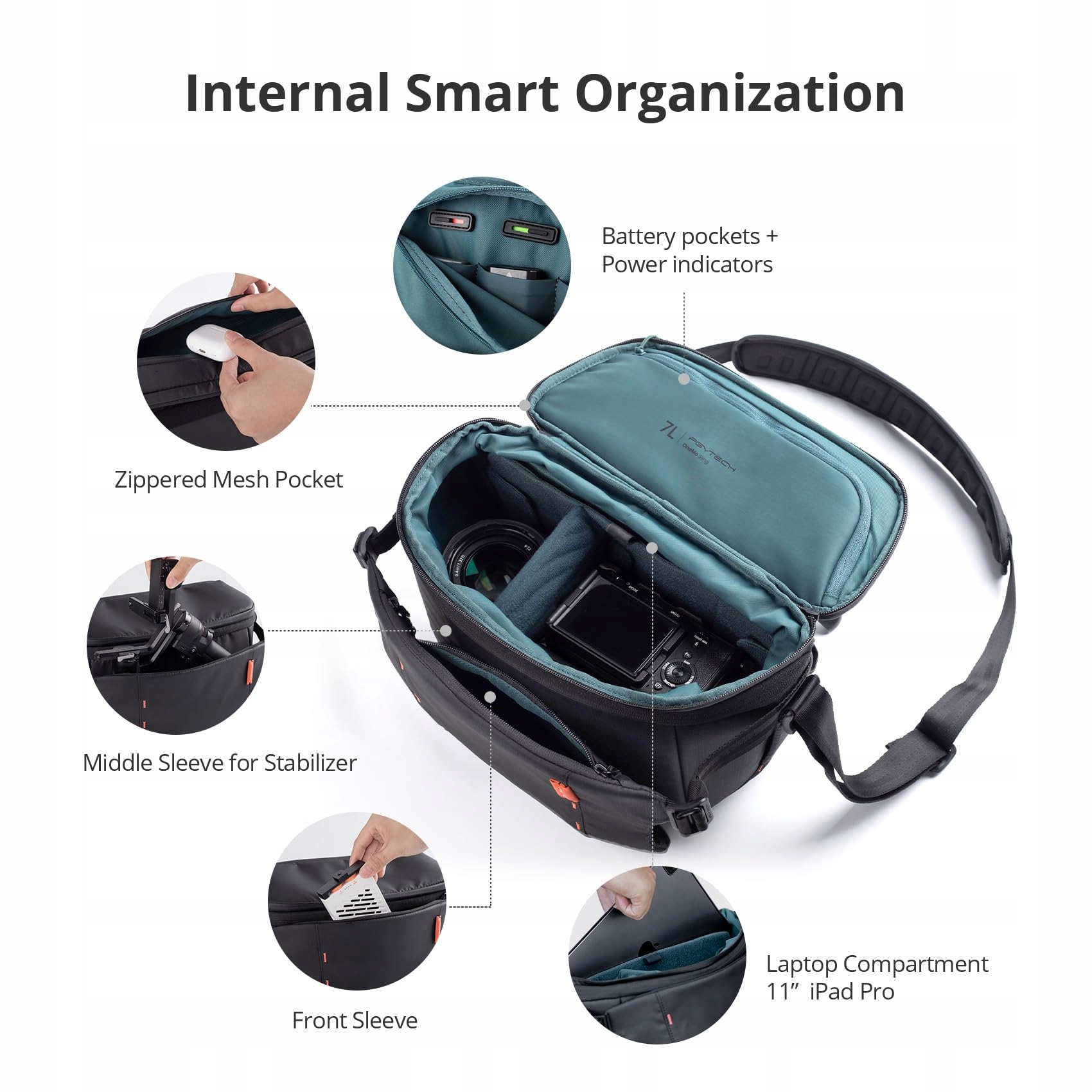 PGYTECH 11L-13L Waterproof Camera Bag for Sony Canon Nikon DJI — miniatura 3