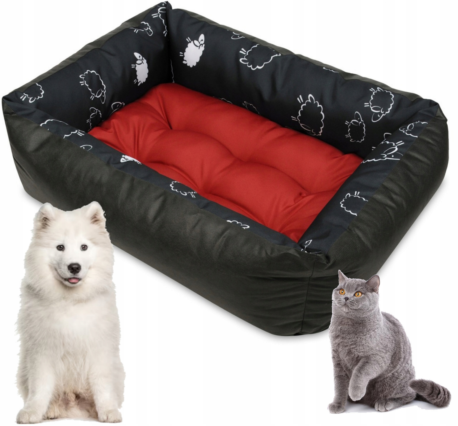 Levně Pohovka pelíšek pro psa 70x55 bordová voděodolná