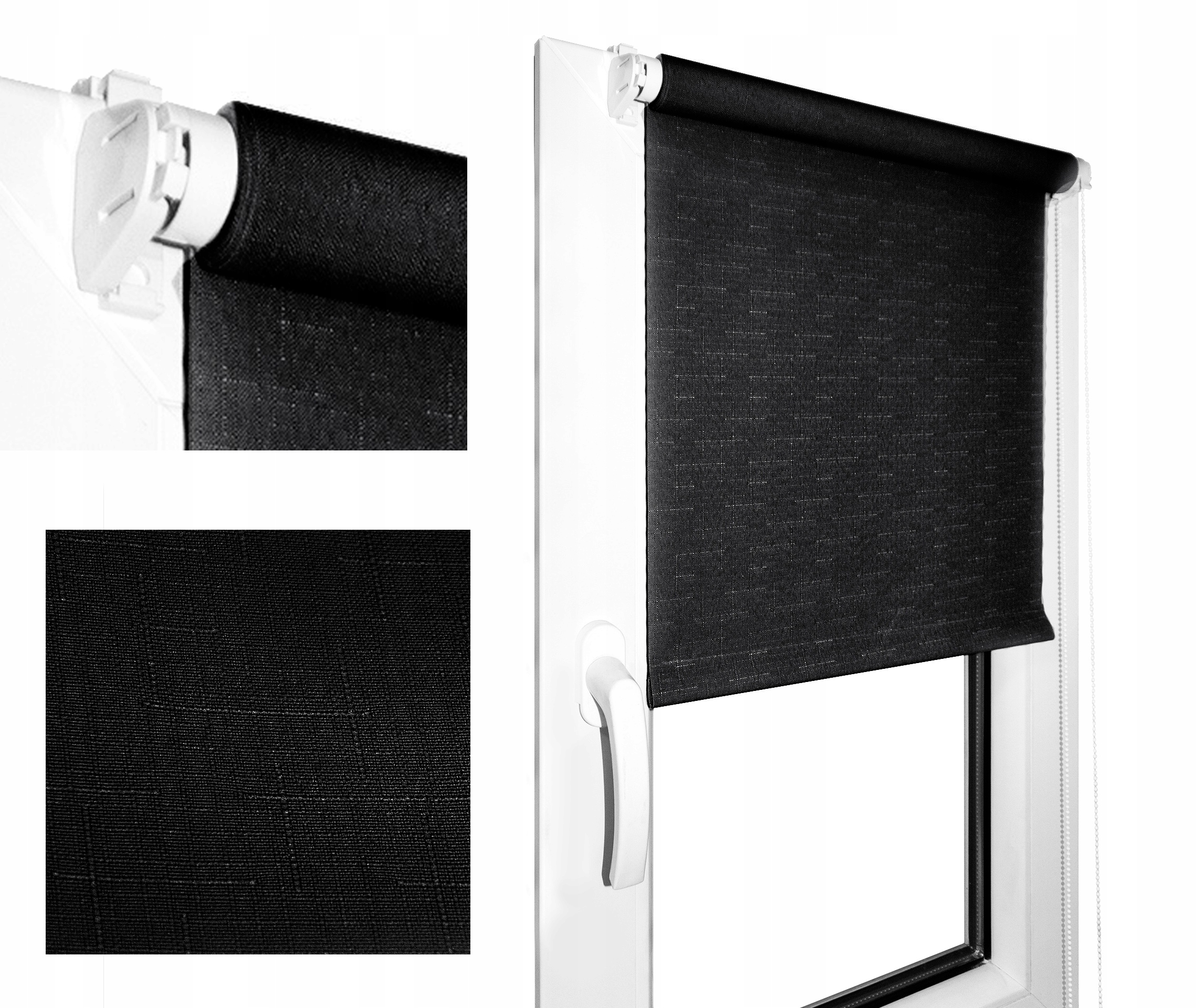 

Roleta Materiałowa Mini Kolor Czarny Wymiar 35x150