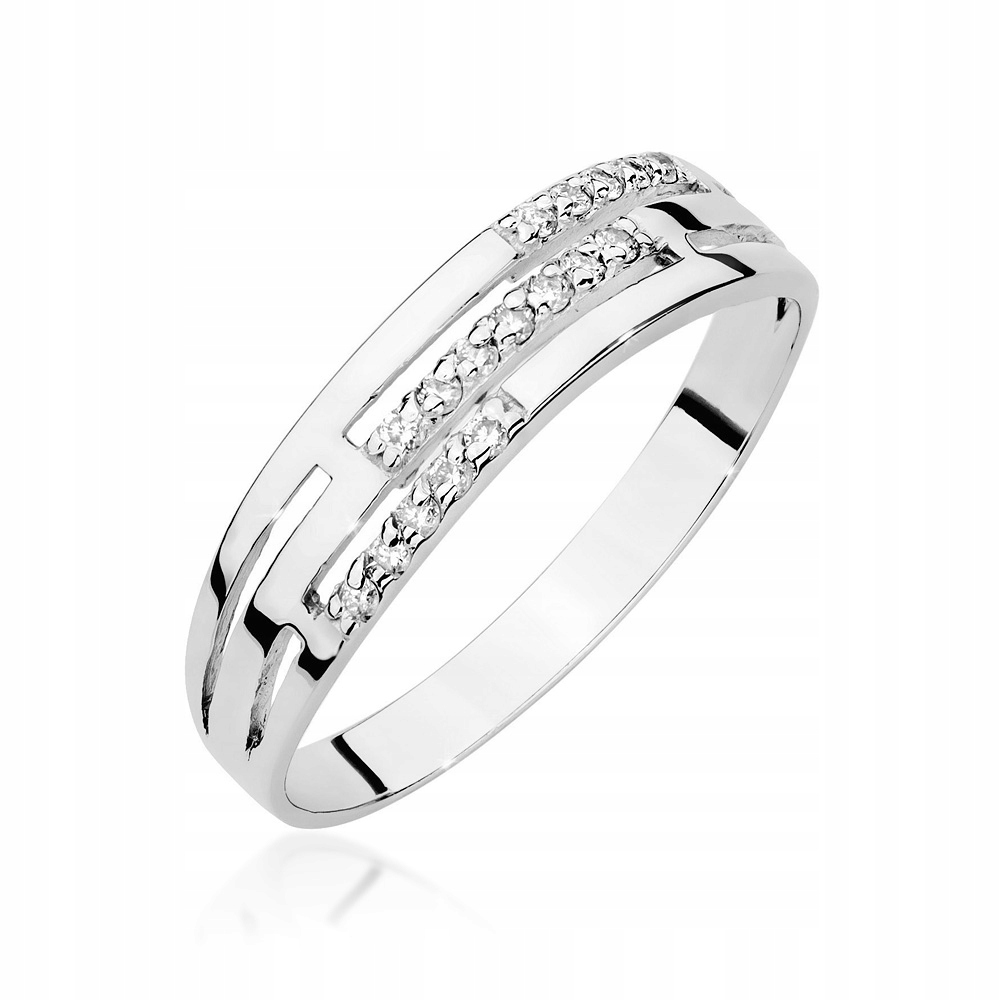 

Pierścionek Z Brylantem Białe Złoto P. 585 0,15 Ct