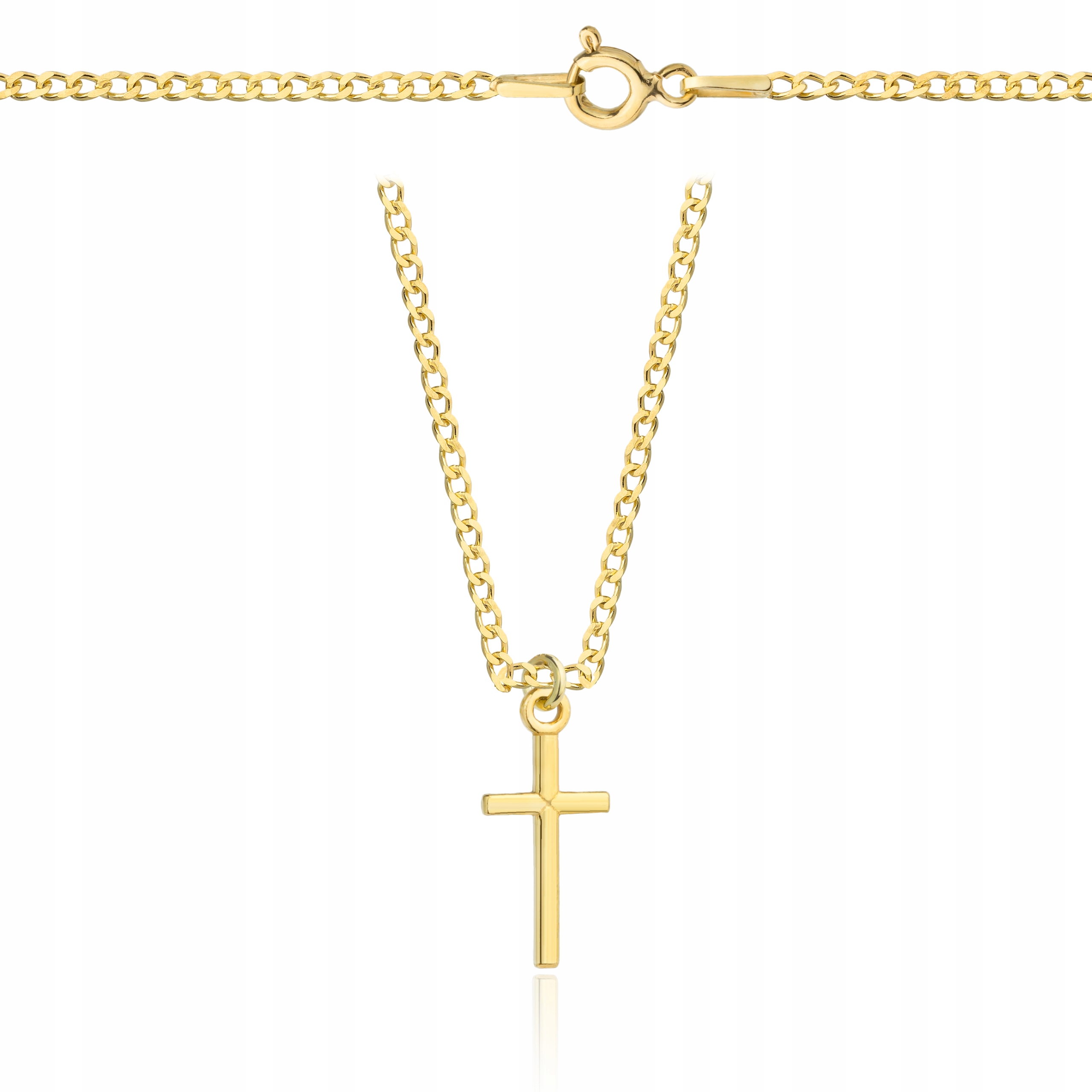 Řetízek pancr s křížkem stříbro 925 45 cm