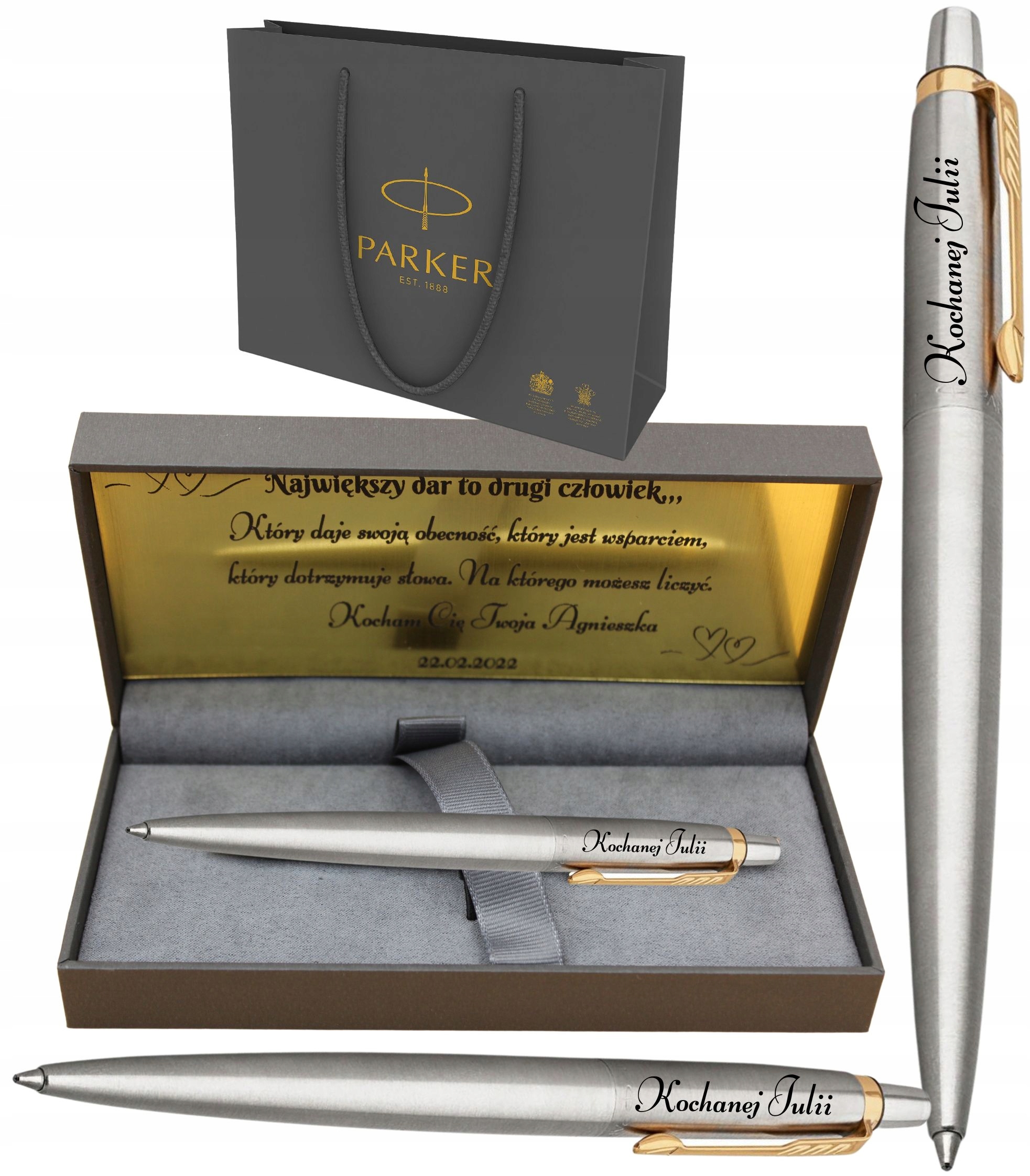 Długopis Parker Stalowy Grawer Jotter Gt