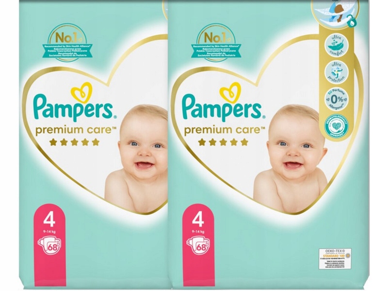 Pieluchy Pampers Premium Care Rozmiar 4 (136 szt.)