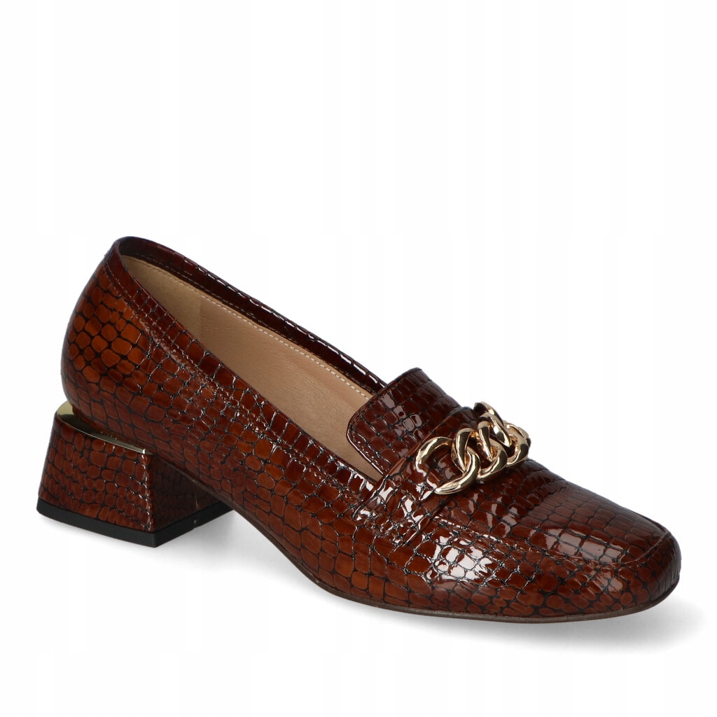 Dámské polobotky Fabio Fabrizi Hnědé kožené s ozdobou 37