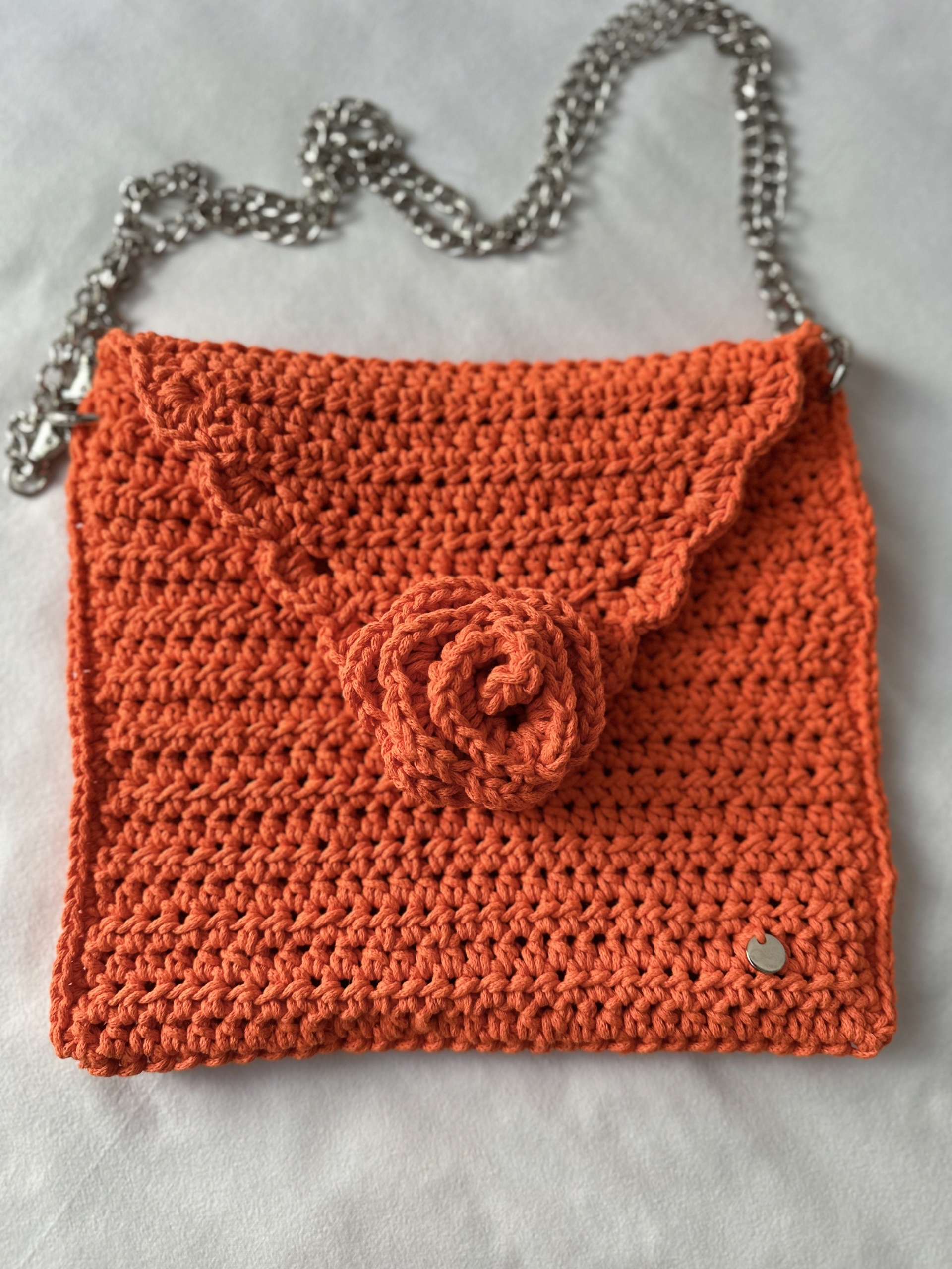 Zavinovací kabelka Yanes orange handmade