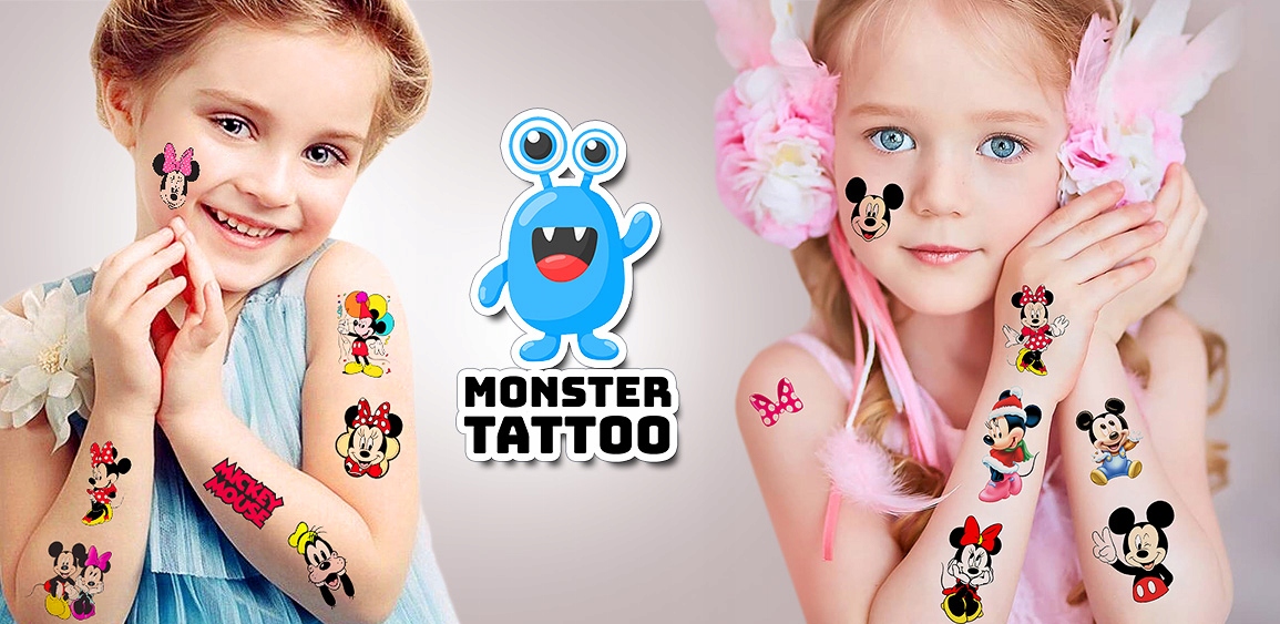 NAJLEPSZE TATUAŻE ZMYWALNE DLA DZIECI DZIECIĘCE MYSZKA MIKI WZORY JAKOŚĆ Marka inny