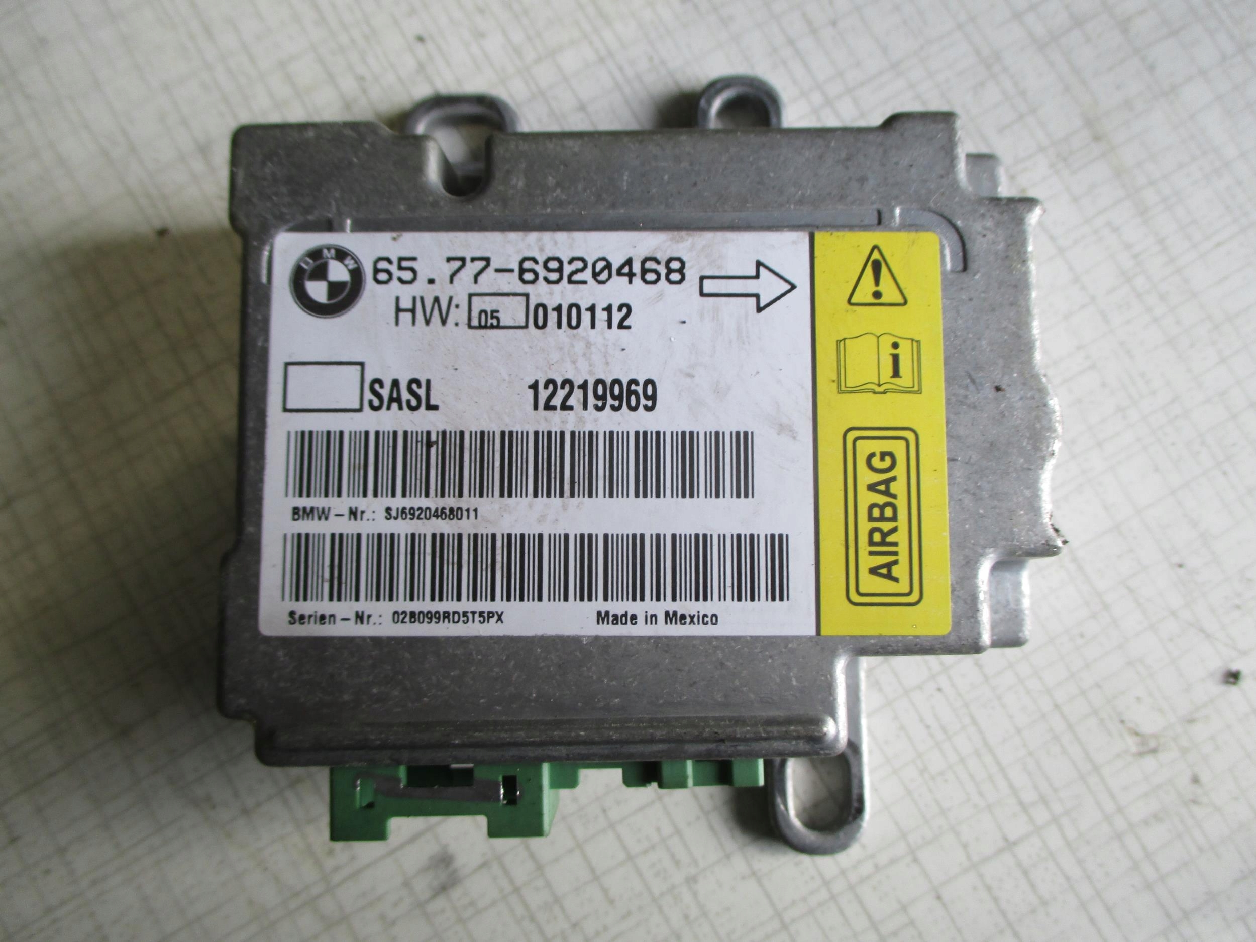 BMW E65 01-05 SENSOR AIRBAG PODUSZEK 6920468