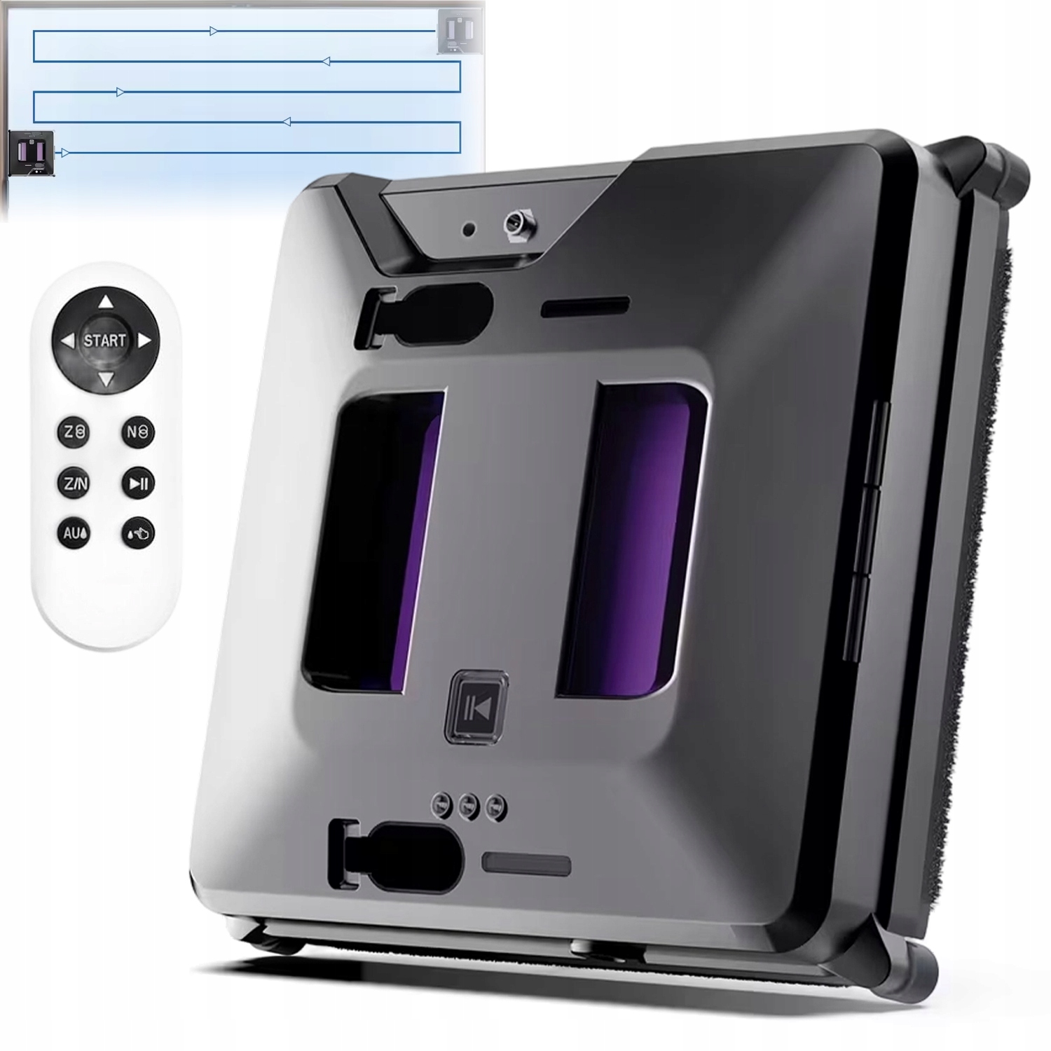 Okenní Robot Inteligentní Dálkové Ovládání 3 Režimy Stříkání Dvojitá Nádrž