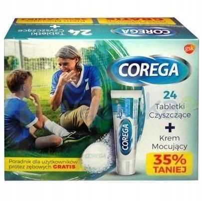 Набор Corega 24 таблетки + Крем Супер Сильный 40 г
