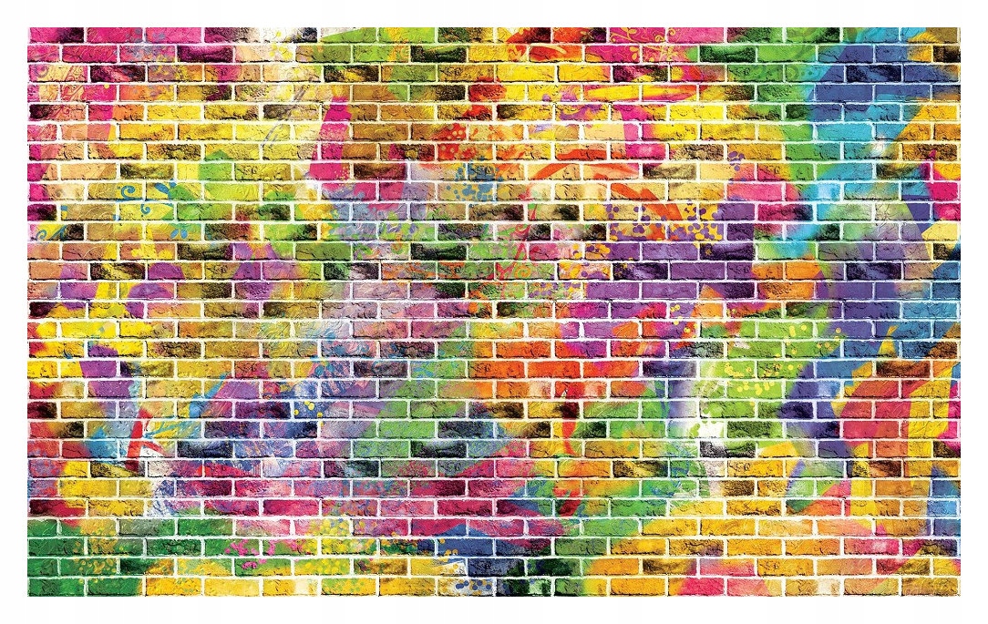 Fototapeta Tehlová stena farebná vinylová farba 368x254 lepidlo