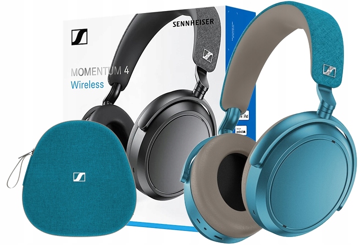 Sluchátka Sennheiser Momentum 4 Wireless Teal 60h aptX Hybrid Anc Pouzdro