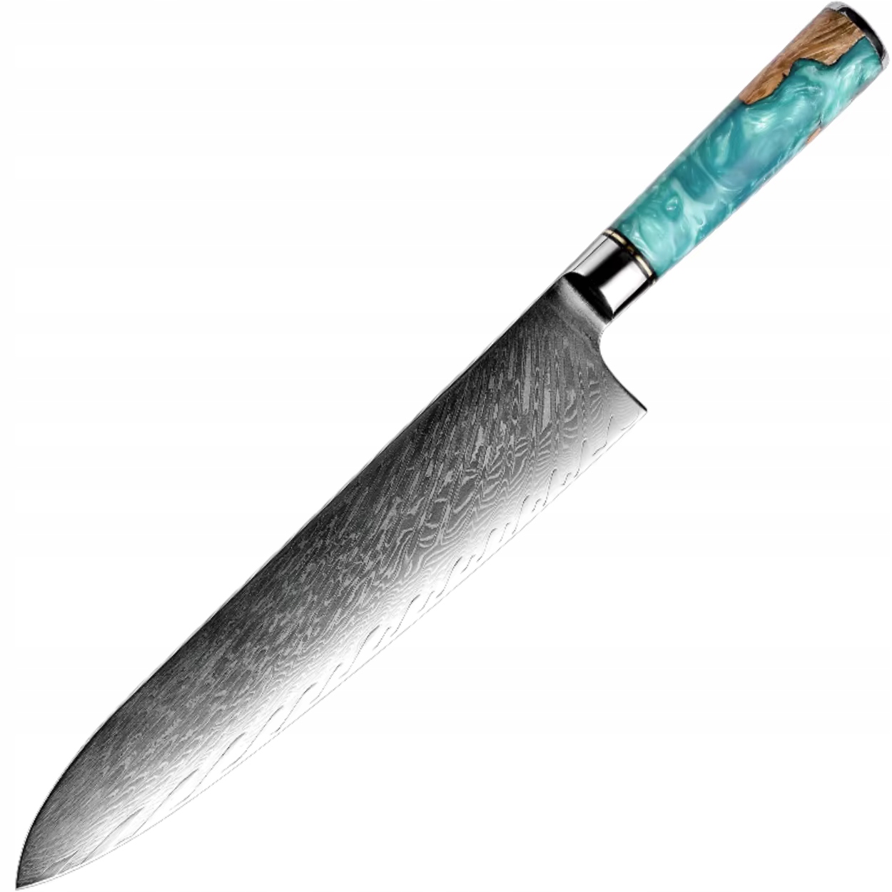 Damaškový kuchynský nôž Sh 39332 Big Chef/Modrá KP-39332