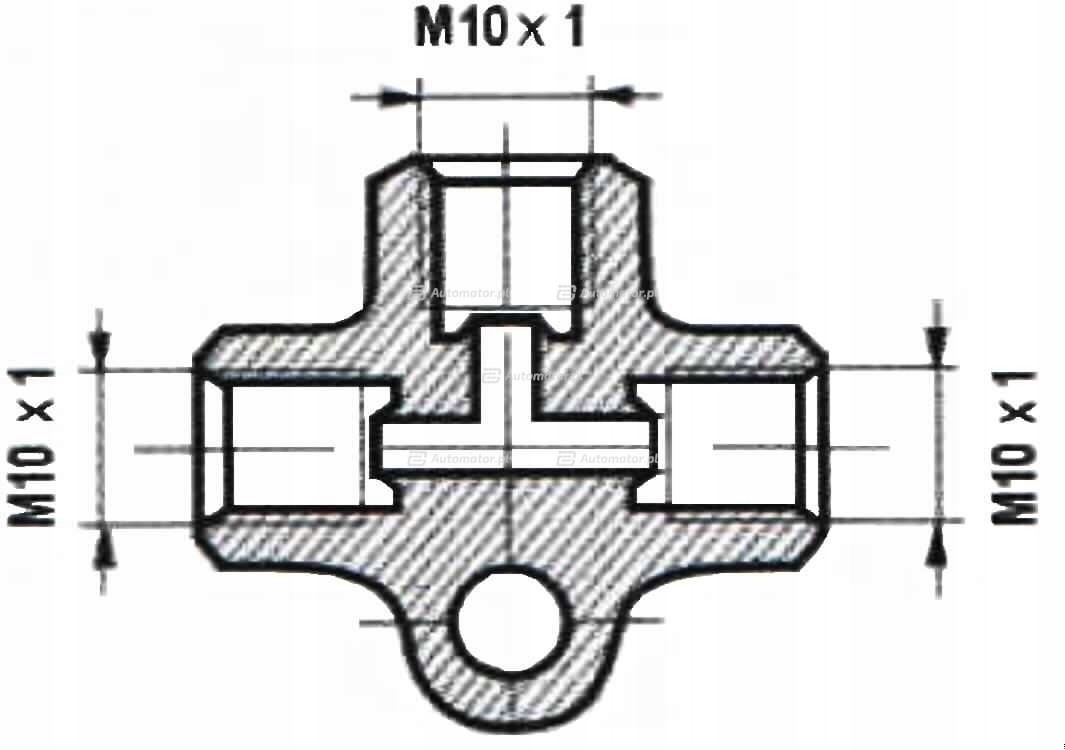 TRÓJNIK T126 GWINT WEWNĘTRZNY [MM] : M10X1