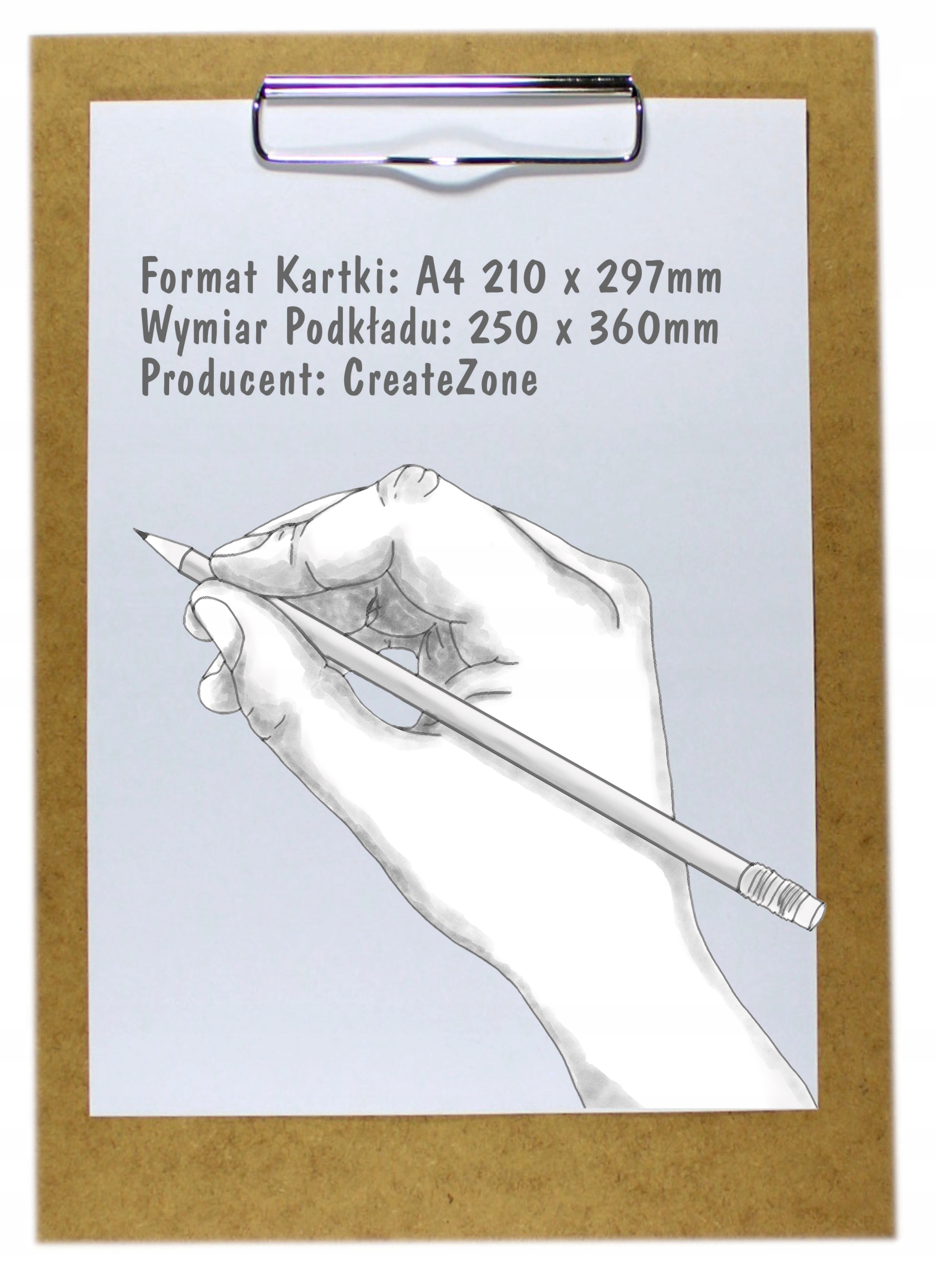 

Podkład do rysowania z klipsem A4 250 x 360mm P4