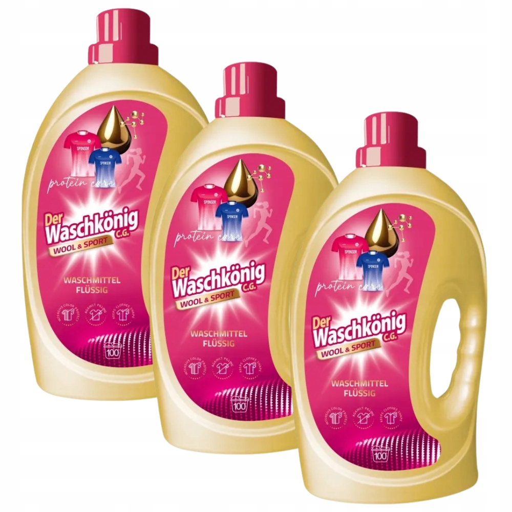 Levně Der Waschkönig Wool & Sport Gel na praní 3x100 praní
