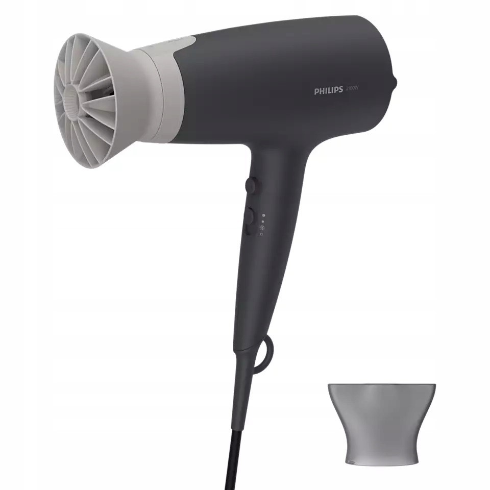 Suszarka do włosów z nasadką ThermoProtect czarna 2100W Philips BHD351/10