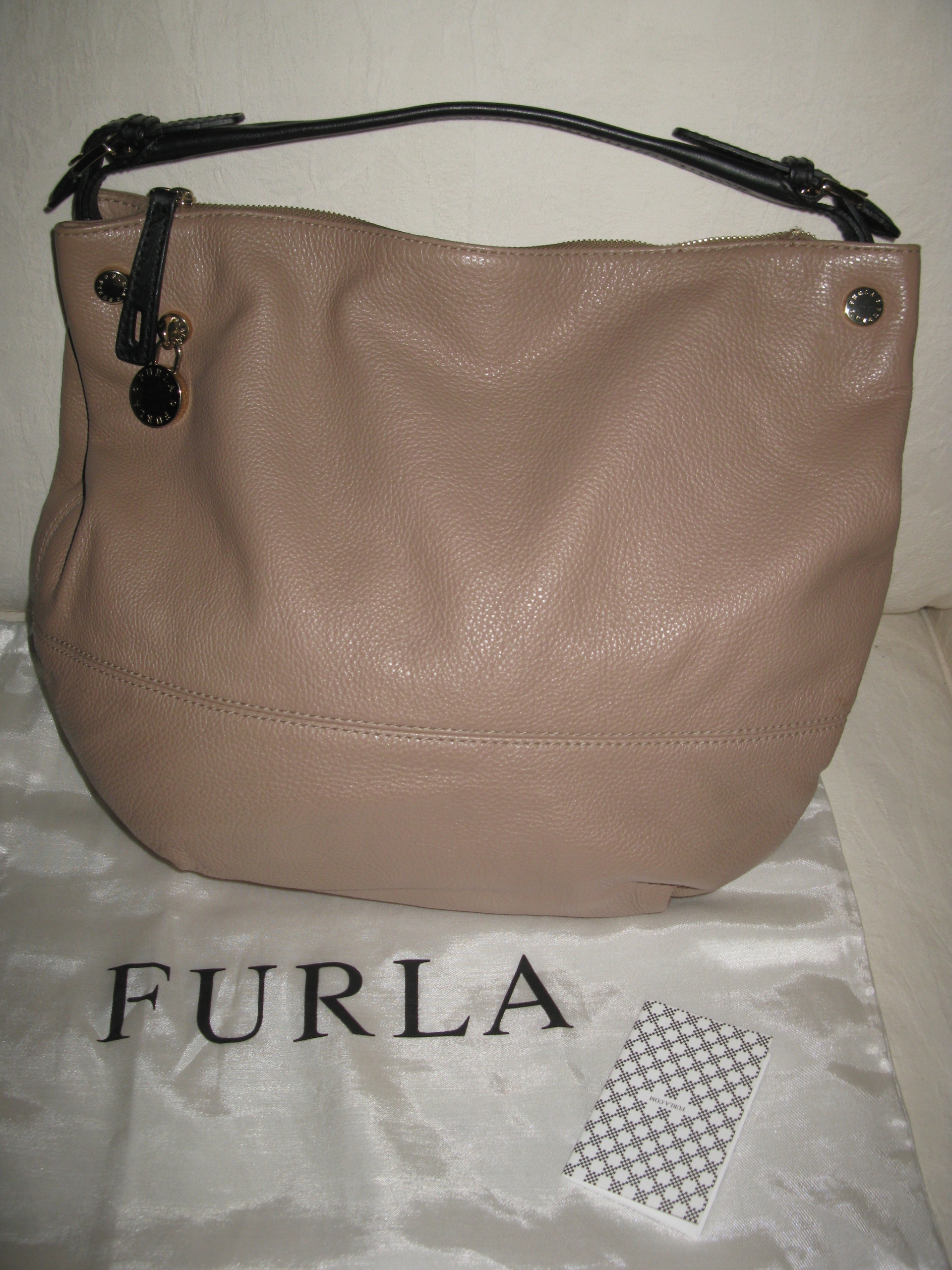 FURLA skórzana torba r. XL beż (NOWA w worku przeciwkurzowym)