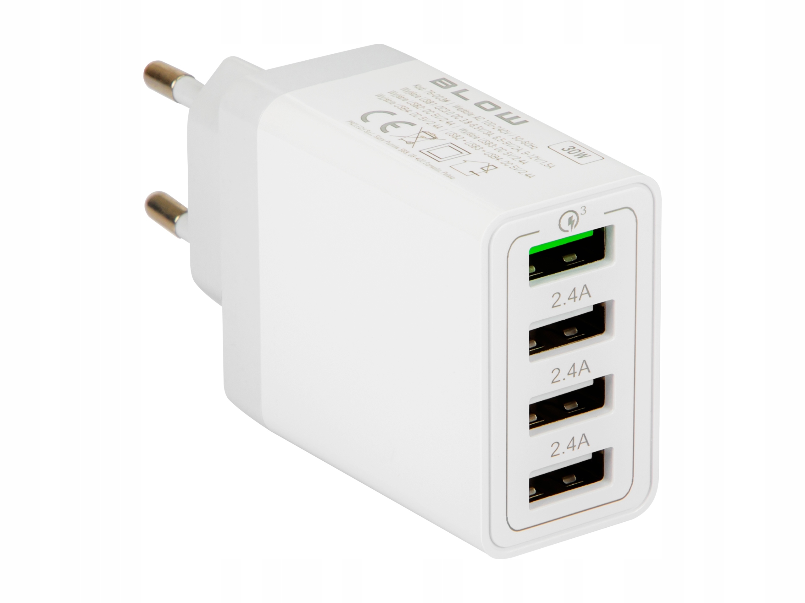 

Ładowarka sieciowa Blow 4x Usb szybka Qc 30W