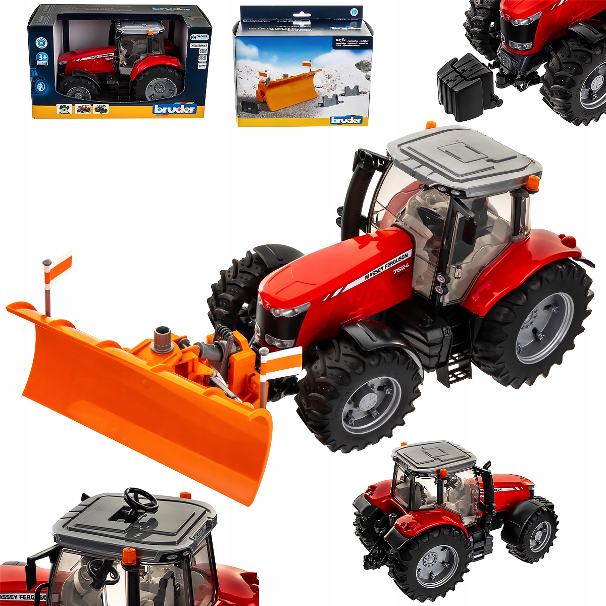 

Ciągnik Massey Ferguson 7600 Pług Śnieżny Bruder
