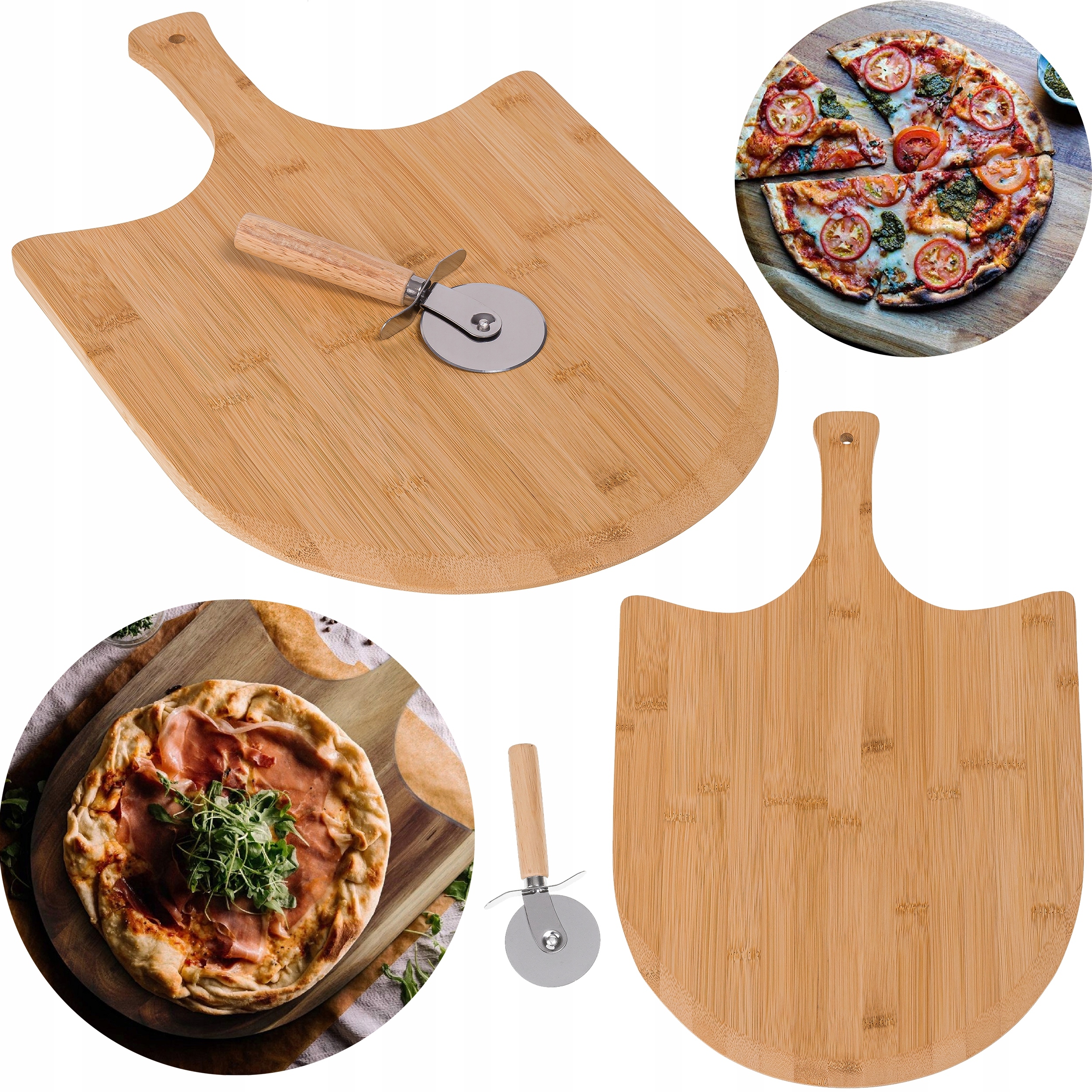 DESKA DO PIZZY ŁOPATA DO CHLEBA + NÓZ GRATIS