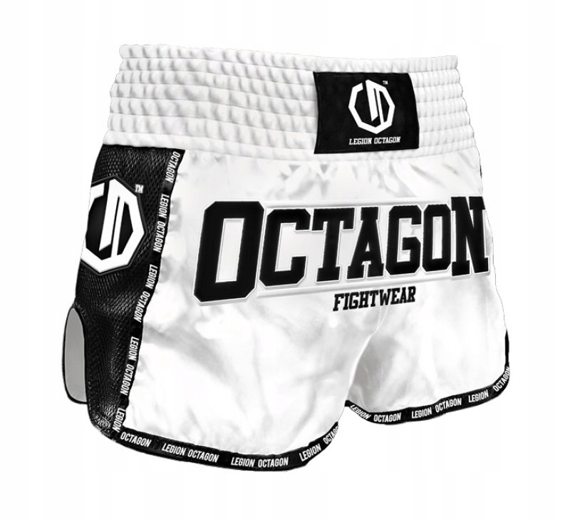 Spodenki Kickboxing/Muay Thai Legion Octagon Future Premium white S