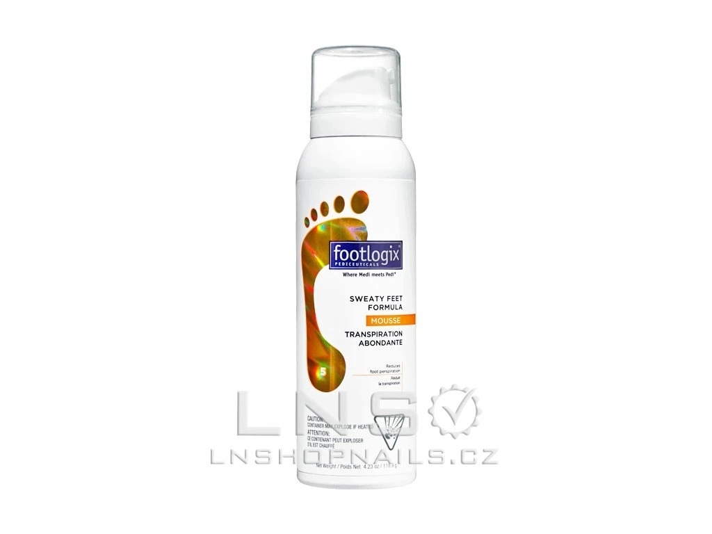 Footlogix Sweaty Feet Formula (5) pěna pro potivé nohy, 125 ml (4.2 oz.)