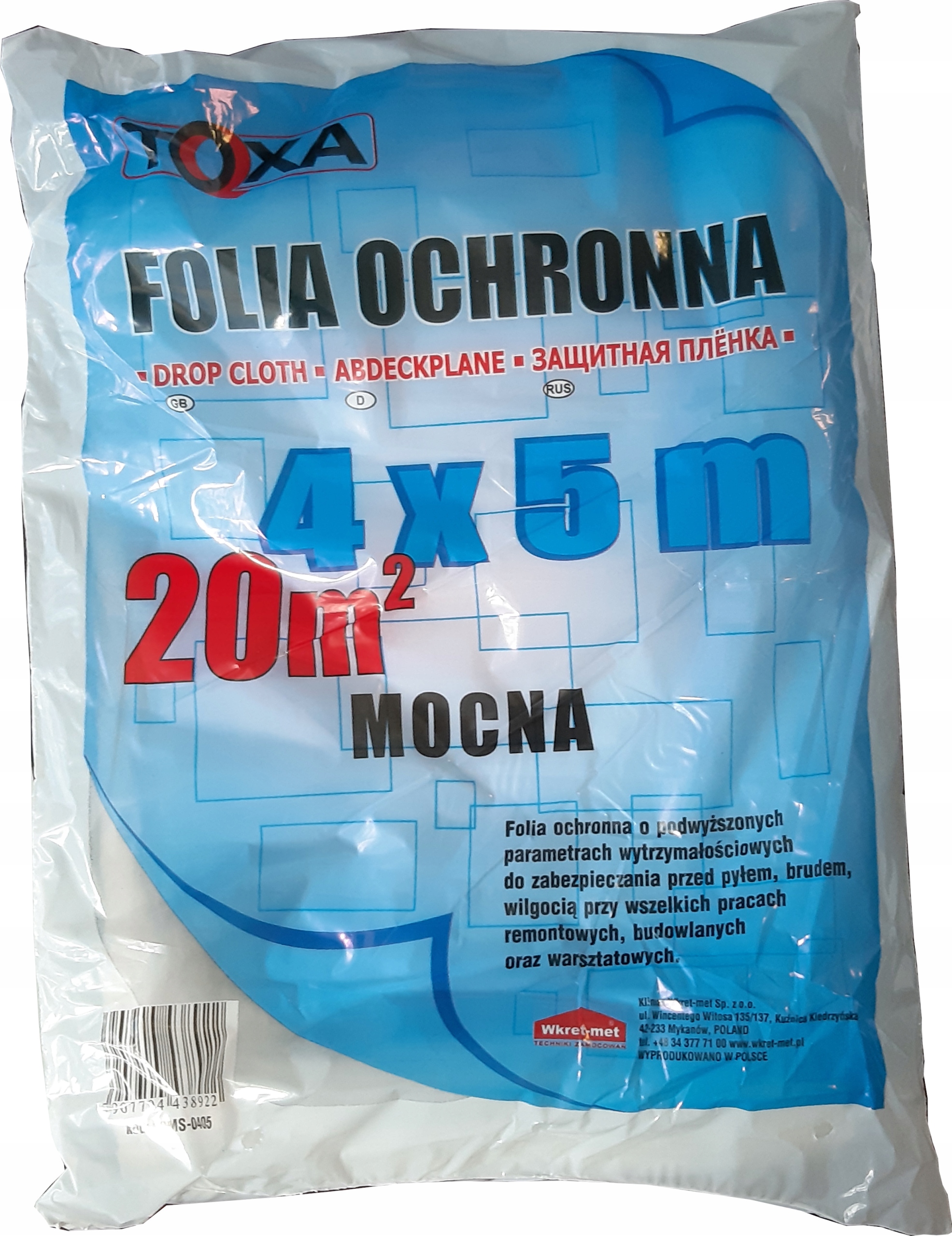 

Wkręt-met Folia Hdpe Malarska Ochronna 4X5 M