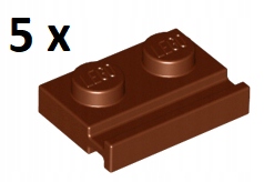 

Lego Reddish Brown Plate 1x2 Prowadnica 32028 5szt