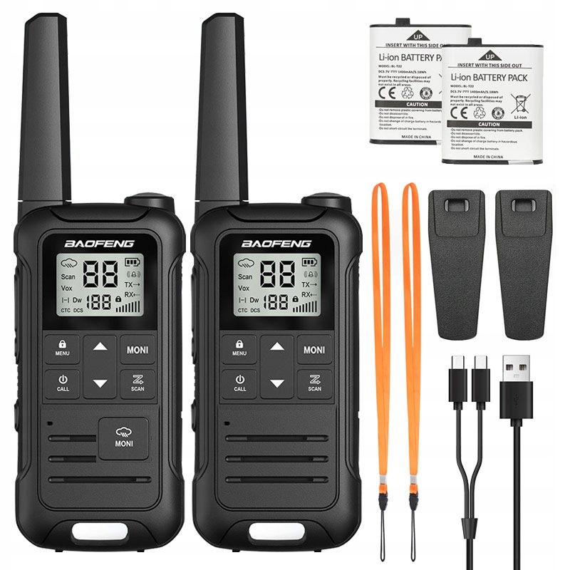 BAOFENG F22 KRÓTKOFALÓWKA DUŻY ZASIĘG PODKANAŁY USB-C