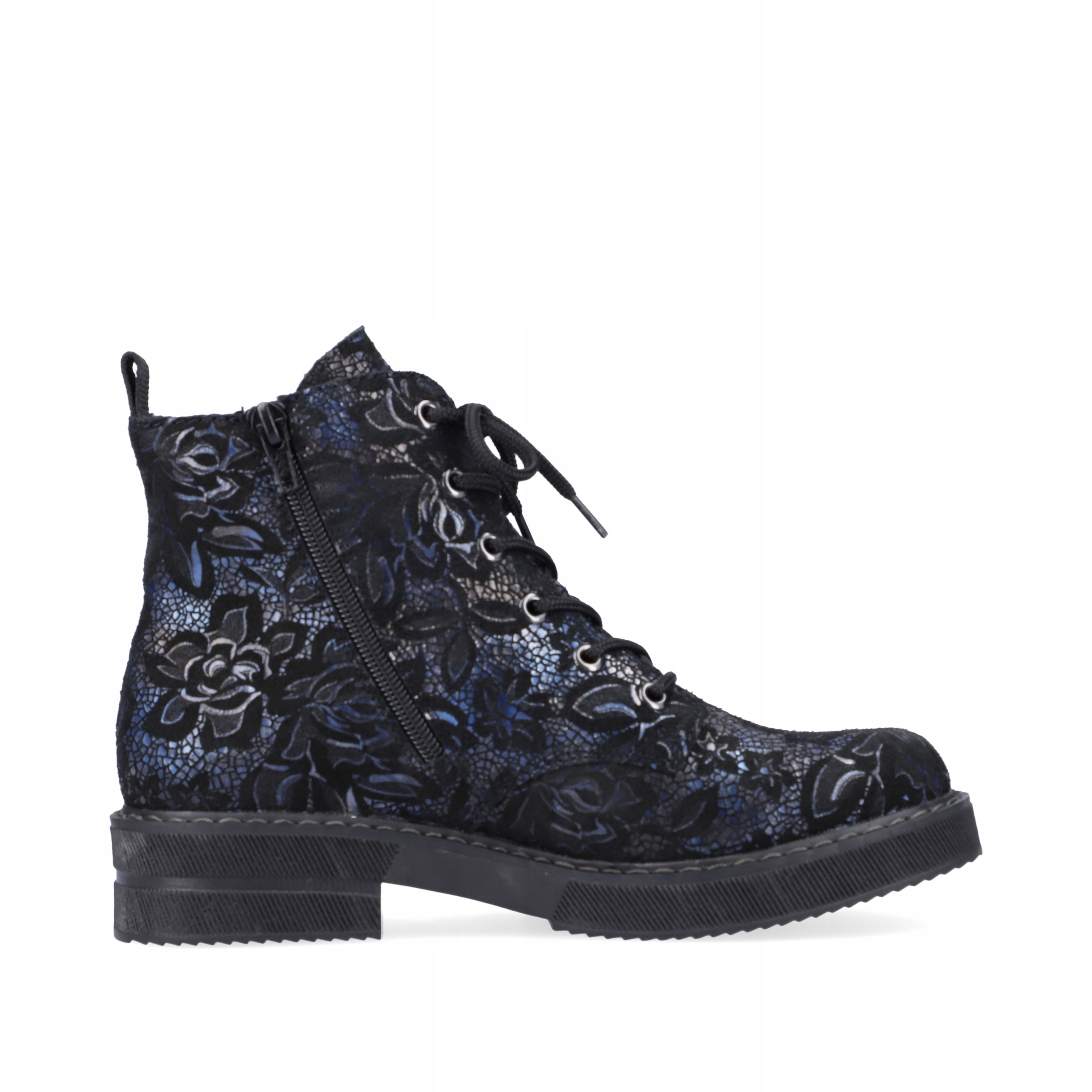 RIEKER buty, botki, trzewiki skórzane blue 72010 Marka Rieker