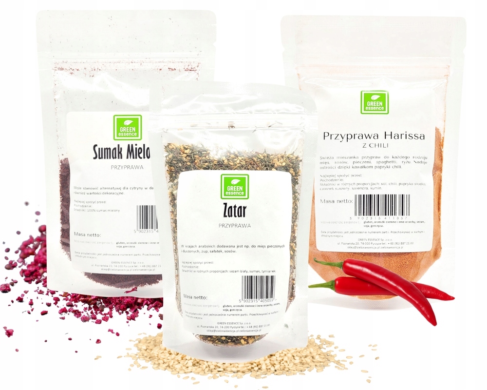 

Aromatyczne przyprawy Arabskie Zatar Harissa Sumak