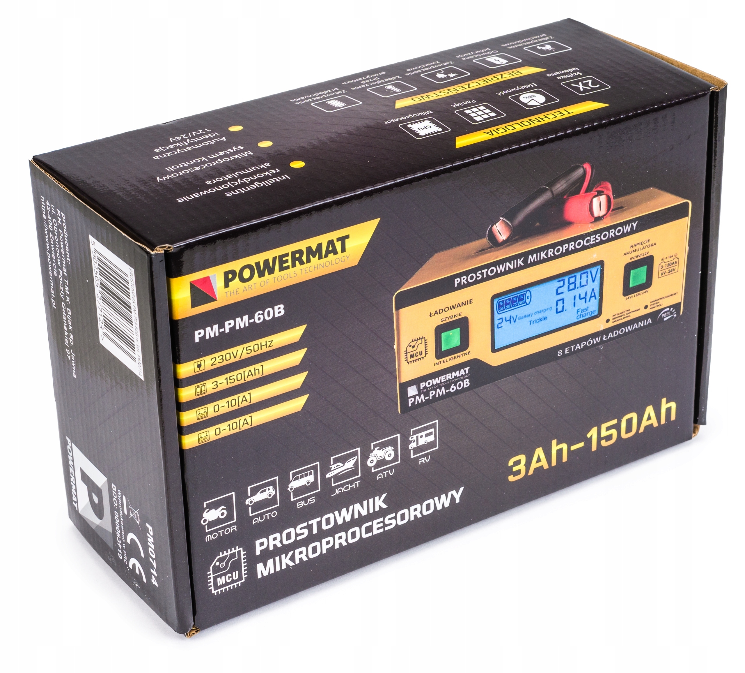 POWERMAT PROSTOWNIK MIKROPROCESOROWY AKUMULATOROWY 6V - 24V EAN (GTIN) 5902565277123