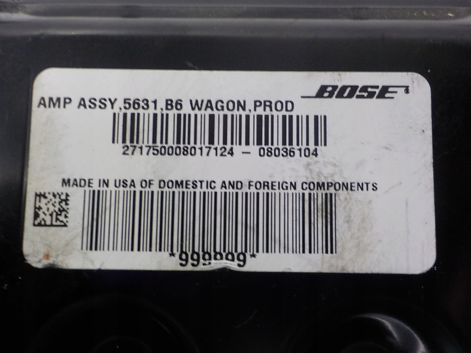 AUDI A4 B7 amplifier RADIA BOSE AMP ASSY 5631 B6 WAGON