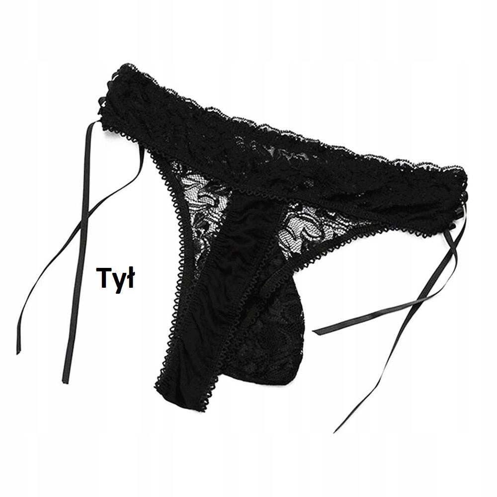 B203 SEXY Delikatne koronkowe męskie stringi - XXL Rozmiar XXL