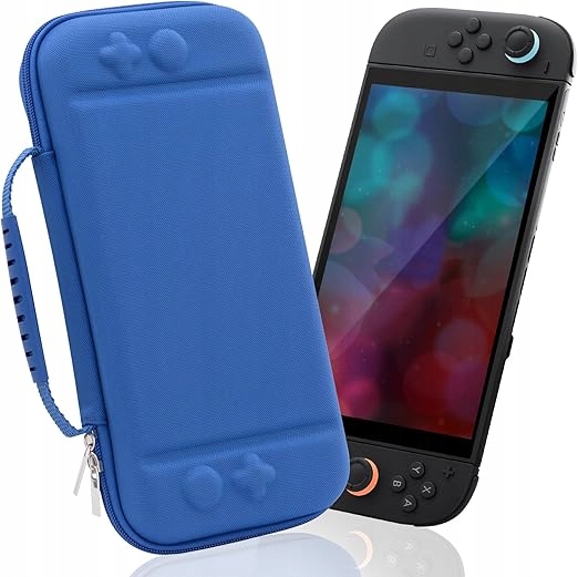 Etui Nintendo Switch 2 twarde podróżne na12 gier organizer niebieskie