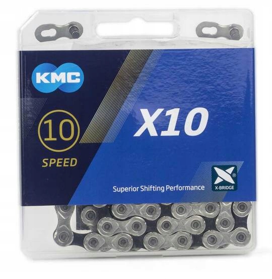 

Łańcuch Kmc X10 srebrno-czarny 114 5,88 10-rz Box