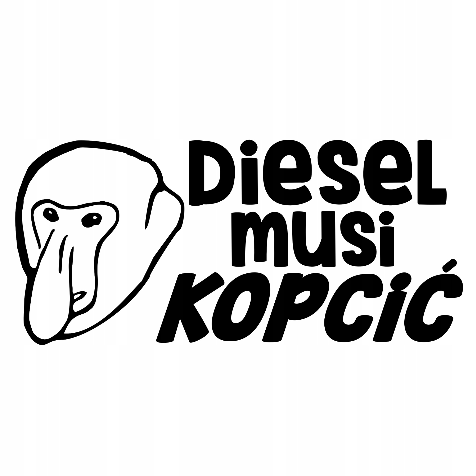 

Naklejka Diesel Musi Kopcić Nosacz Tdi na samochód