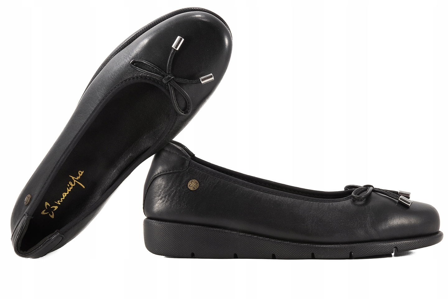 Maciejka P6504-01 Balerínky Dámské Polobotky Na Klínku černé 38 Černá
