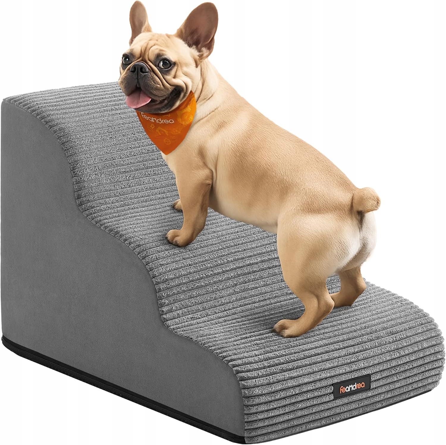 Levně Schody Pro Psa protiskluzové 3 Stupně Vodotěsné Pro Malé Psy Šedé