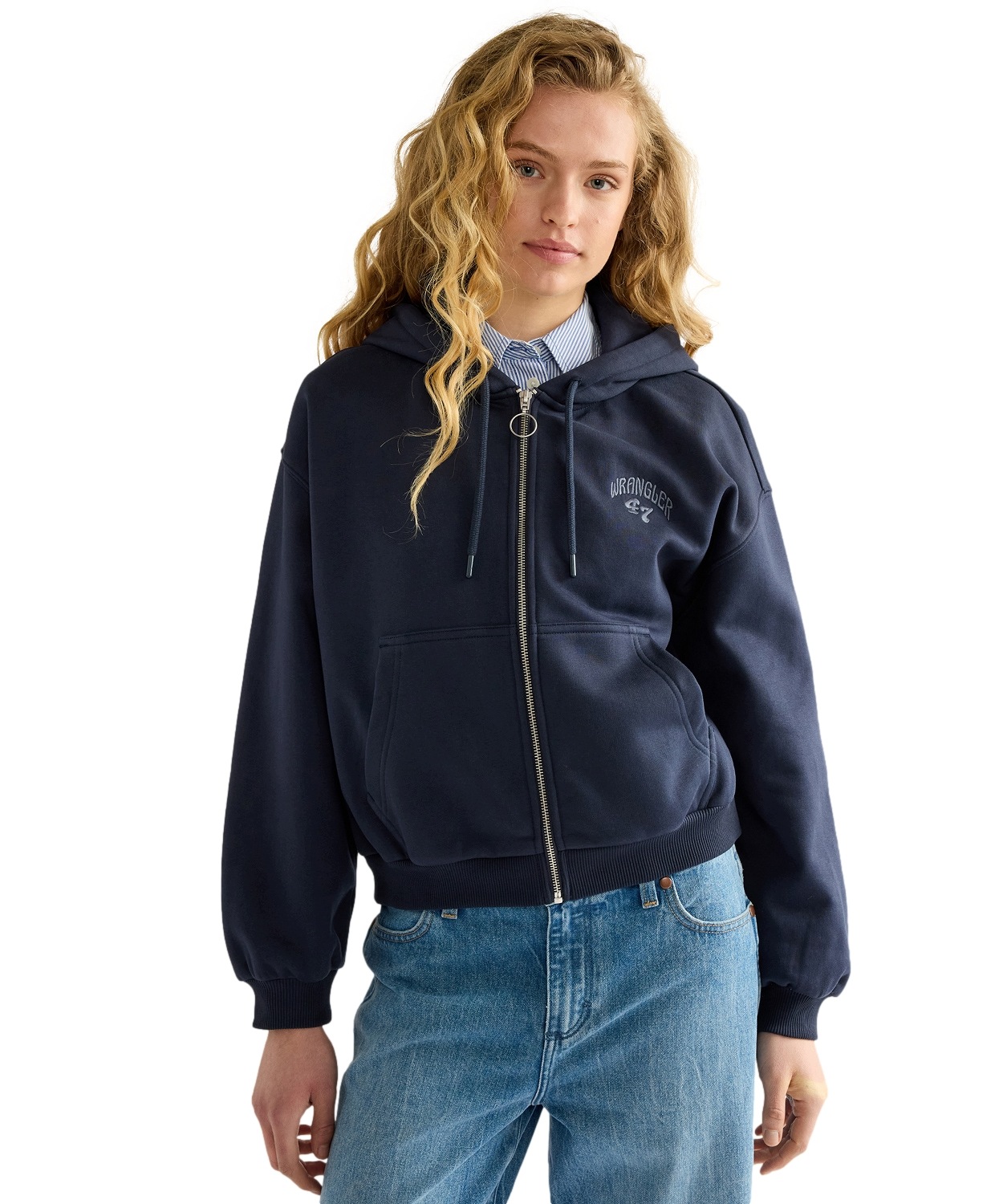 Bluza Wrangler Oversized Zip Up 112386835 Dark Sapphire S