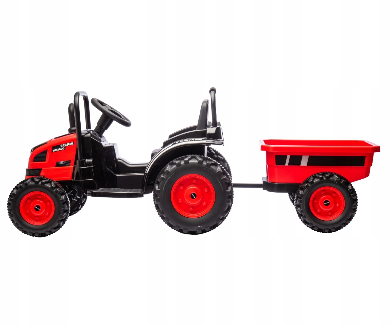 Traktor z przyczepą na akumulator jeździk dla dzieci Farmer Red Milly Mally Marka Milly Mally